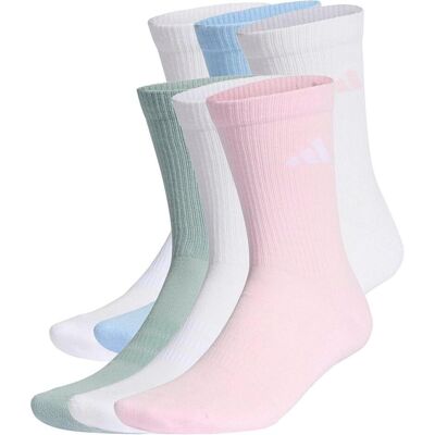 Adidas Socken, C Ess Crw 6Pp - white/clpink/globlu/w, Blau, Mehrfarbig, Weiss, Pink, (6er Pack, 43 - 45) Adidas Socken, C Ess Crw 6Pp - white/clpink/globlu/w, Blau, Mehrfarbig, Weiss, Pink, (6er Pack, 43 - 45)