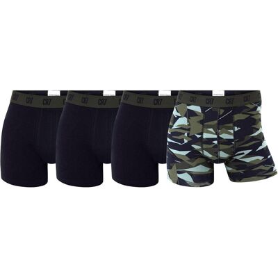 CR7, Herren, Unterhosen, Boxershort Casual Figurbetont, Mehrfarbig, (4er Pack, XL) CR7, Herren, Unterhosen, Boxershort Casual Figurbetont, Mehrfarbig, (4er Pack, XL)
