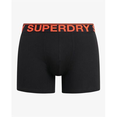 Superdry, Herren, Unterhosen, Boxershorts aus Bio-Baumwolle im 2er-Pack, Mehrfarbig, Schwarz, (2er Pack, S) Superdry, Herren, Unterhosen, Boxershorts aus Bio-Baumwolle im 2er-Pack, Mehrfarbig, Schwarz, (2er Pack, S)