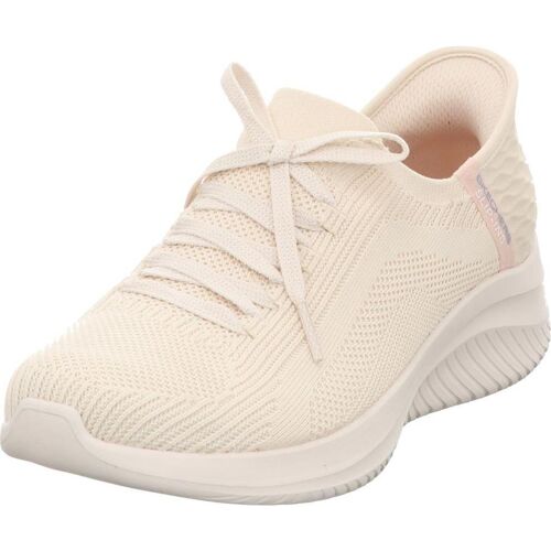 Skechers Damen, Sneakers, Damen Slipper 149710, Beige, (35)