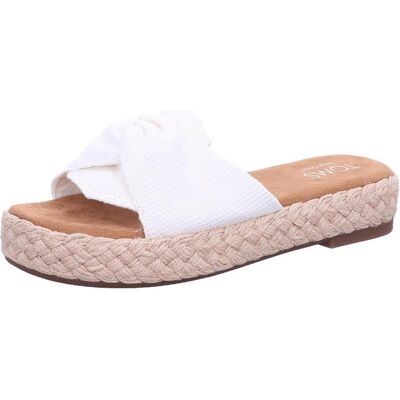 Toms, Damen, Sandalen, W's Abby Slide, Weiss, Beige, (39) Toms, Damen, Sandalen, W's Abby Slide, Weiss, Beige, (39)