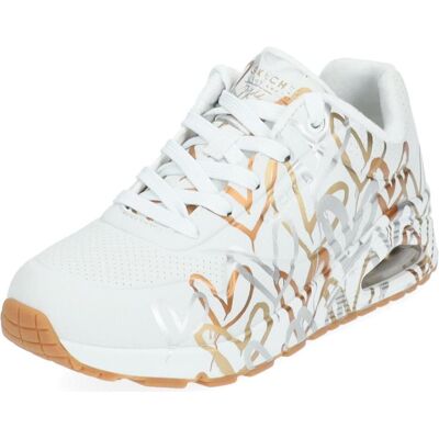 Skechers Damen, Sneakers, Uno-Metallic, Weiss, (35.5) Skechers Damen, Sneakers, Uno-Metallic, Weiss, (35.5)