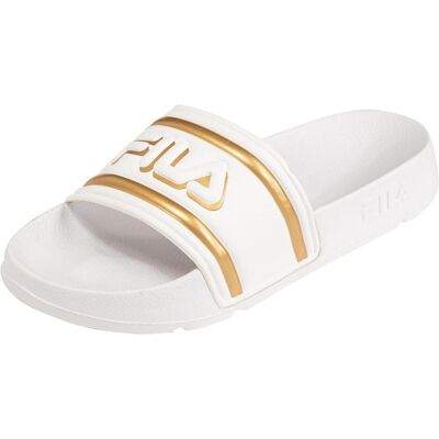 FILA, Damen, Flip-Flops, Slippers Morro Bay Logo Slipper Wmn, Weiss, Gold, (38) FILA, Damen, Flip-Flops, Slippers Morro Bay Logo Slipper Wmn, Weiss, Gold, (38)