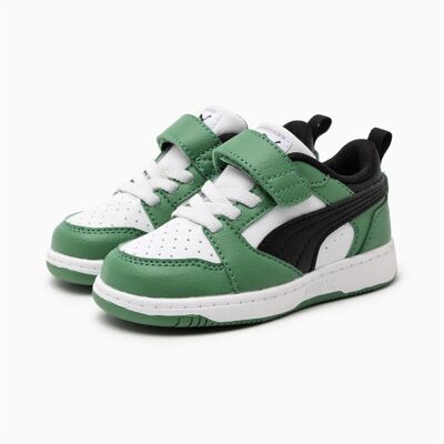 Puma Jungen, Sneakers, Rebound V6 Lo AC+ Inf, Grün, Schwarz, Weiss, (21) Puma Jungen, Sneakers, Rebound V6 Lo AC+ Inf, Grün, Schwarz, Weiss, (21)