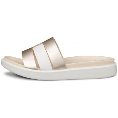 Ecco Damen, Sandalen, FLOWT W Sandalen - METALLICS - Maat 36, Weiss, Gold, (36) Ecco Damen, Sandalen, FLOWT W Sandalen - METALLICS - Maat 36, Weiss, Gold, (36)