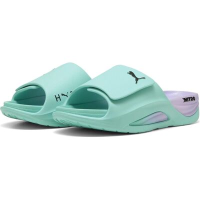 Puma Herren, Sandalen, NITROcat Slide V HYROX, Grün, Mehrfarbig, Violett, Schwarz, (47) Puma Herren, Sandalen, NITROcat Slide V HYROX, Grün, Mehrfarbig, Violett, Schwarz, (47)