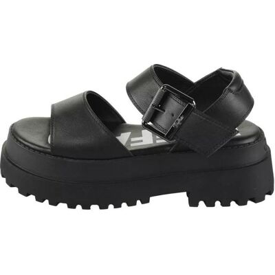 Buffalo, Damen, Sandalen, Pluto Jojo - Vegan Nappa, Schwarz, (39) Buffalo, Damen, Sandalen, Pluto Jojo - Vegan Nappa, Schwarz, (39)