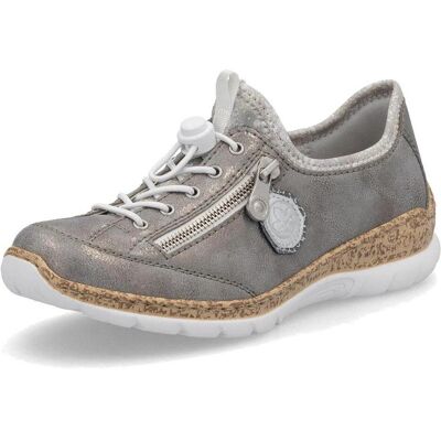 Rieker, Damen, Halbschuhe, Damen Slipper, Grau, (37) Rieker, Damen, Halbschuhe, Damen Slipper, Grau, (37)