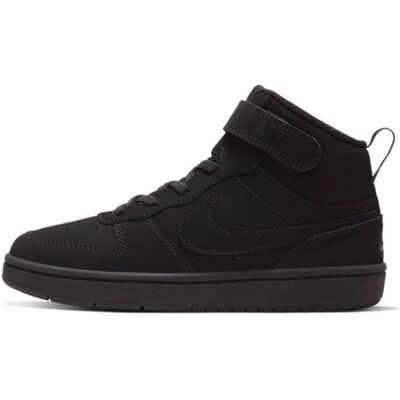 Nike Jungen, Sneakers, Court Borough Mid Shoes, Schwarz, (32) Nike Jungen, Sneakers, Court Borough Mid Shoes, Schwarz, (32)