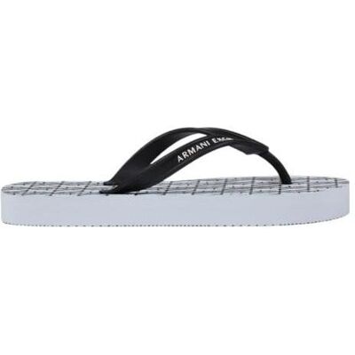 Armani Exchange Damen, Flip-Flops, Weisse Flip-Flop-Sandale aus Gummi, Weiss, (37) Armani Exchange Damen, Flip-Flops, Weisse Flip-Flop-Sandale aus Gummi, Weiss, (37)