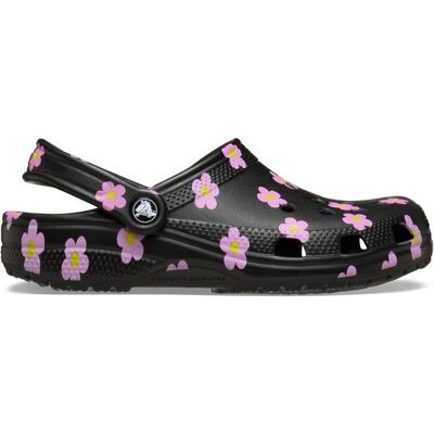 Crocs, Unisex, Hausschuhe, K's Classic Flower Clog, Schwarz, (35) Crocs, Unisex, Hausschuhe, K's Classic Flower Clog, Schwarz, (35)