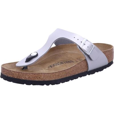 Birkenstock, Damen, Sandalen, Gizeh Birko-Flor Normal, Silber, (39) Birkenstock, Damen, Sandalen, Gizeh Birko-Flor Normal, Silber, (39)