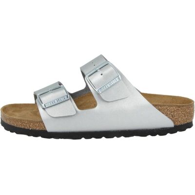 Birkenstock, Damen, Sandalen, Arizona Birko-Flor normal, Silber, (35) Birkenstock, Damen, Sandalen, Arizona Birko-Flor normal, Silber, (35)