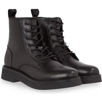 Tommy Hilfiger Damen, Boots + Stiefel, Tommy Jeans Lace Up Flat - 60479, Schwarz, (39) Tommy Hilfiger Damen, Boots + Stiefel, Tommy Jeans Lace Up Flat - 60479, Schwarz, (39)