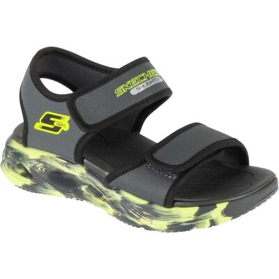 Skechers Jungen, Sandalen, S-Lights: Sola Glow Sandale - Fusion Brights Gray, Grau, Silber, (32) Skechers Jungen, Sandalen, S-Lights: Sola Glow Sandale - Fusion Brights Gray, Grau, Silber, (32)