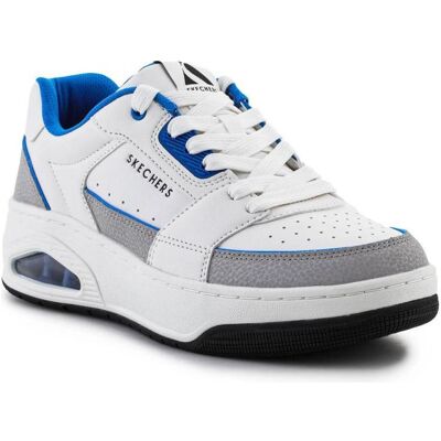 Skechers Herren, Sneakers, Uno Court-Low-Post, Weiss, (45) Skechers Herren, Sneakers, Uno Court-Low-Post, Weiss, (45)