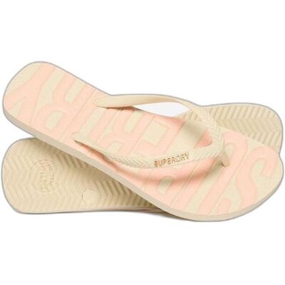 Superdry, Damen, Flip-Flops, Core Flip-Flops mit Logo, Weiss, Rot, (36, 37) Superdry, Damen, Flip-Flops, Core Flip-Flops mit Logo, Weiss, Rot, (36, 37)