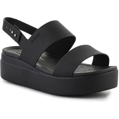 Crocs, Damen, Sandalen, Brooklyn Low Wedge, Schwarz, (42, 42 2/3, 42.5, 43) Crocs, Damen, Sandalen, Brooklyn Low Wedge, Schwarz, (42, 42 2/3, 42.5, 43)