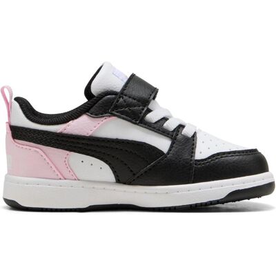 Puma Jungen, Sneakers, Rebound V6 Lo AC+ Inf, Weiss, Schwarz, Pink, (21) Puma Jungen, Sneakers, Rebound V6 Lo AC+ Inf, Weiss, Schwarz, Pink, (21)