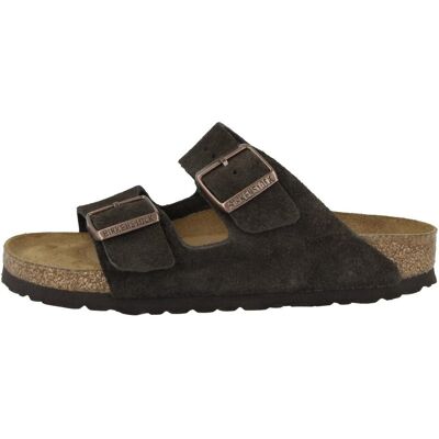 Birkenstock, Herren, Sandalen, Arizona SFB Veloursleder Weichbettung schmal, Braun, (42) Birkenstock, Herren, Sandalen, Arizona SFB Veloursleder Weichbettung schmal, Braun, (42)