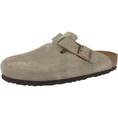 Birkenstock, Unisex, Sandalen, Boston SFB Veloursleder Weichbettung schmal - 44236, Grau, (42) Birkenstock, Unisex, Sandalen, Boston SFB Veloursleder Weichbettung schmal - 44236, Grau, (42)