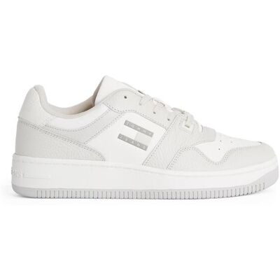 Tommy Hilfiger Herren, Sneakers, Tjm Retro Basket Cupsole Tumble, Weiss, Grau, (42) Tommy Hilfiger Herren, Sneakers, Tjm Retro Basket Cupsole Tumble, Weiss, Grau, (42)