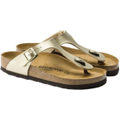 Birkenstock, Unisex, Sandalen, Gizeh Birko-Flor Schmal - 26655, Gold, (42) Birkenstock, Unisex, Sandalen, Gizeh Birko-Flor Schmal - 26655, Gold, (42)
