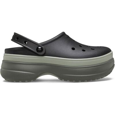 Crocs, Unisex, Hausschuhe, Classic Stacked Clog, Schwarz, (42, 42 2/3, 42.5, 43) Crocs, Unisex, Hausschuhe, Classic Stacked Clog, Schwarz, (42, 42 2/3, 42.5, 43)