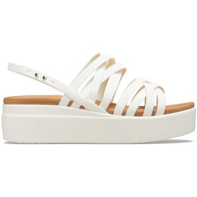 Crocs, Damen, Hausschuhe, W's Brooklyn Strappy Low Wedge, Weiss, (42, 42 2/3, 42.5, 43) Crocs, Damen, Hausschuhe, W's Brooklyn Strappy Low Wedge, Weiss, (42, 42 2/3, 42.5, 43)