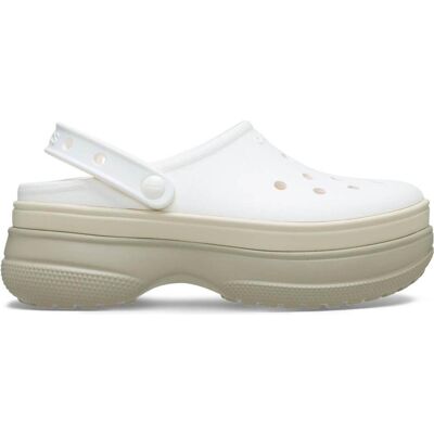 Crocs, Unisex, Hausschuhe, Classic Stacked Clog, Weiss, (37) Crocs, Unisex, Hausschuhe, Classic Stacked Clog, Weiss, (37)