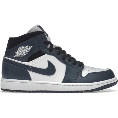 Nike Herren, Sneakers, Air Jordan 1, Schwarz, Weiss, Blau, (42.5) Nike Herren, Sneakers, Air Jordan 1, Schwarz, Weiss, Blau, (42.5)