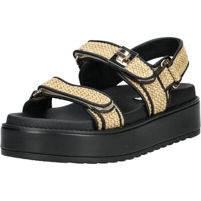 Steve Madden, Damen, Sandalen, Sandalen, Schwarz, Beige, (40) Steve Madden, Damen, Sandalen, Sandalen, Schwarz, Beige, (40)
