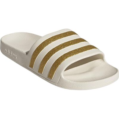 Adidas Unisex, Sandalen, Adilette Aqua, Beige, Gold, Weiss, (40.5, 41) Adidas Unisex, Sandalen, Adilette Aqua, Beige, Gold, Weiss, (40.5, 41)