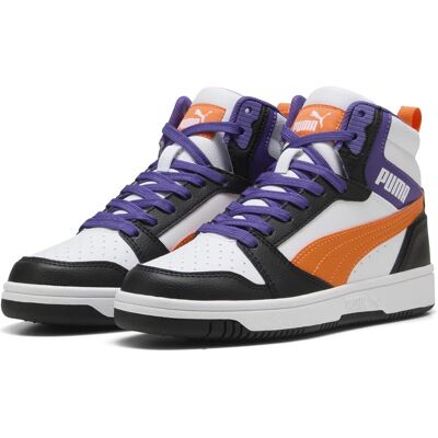 Puma Unisex, Sneakers, Rebound V6 Mid Jr, Orange, Weiss, Schwarz, (37.5) Puma Unisex, Sneakers, Rebound V6 Mid Jr, Orange, Weiss, Schwarz, (37.5)