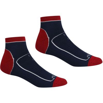 Regatta, Herren, Sportsocken, Samaris (x2) (43 - 47), Blau, Rot Regatta, Herren, Sportsocken, Samaris (x2) (43 - 47), Blau, Rot
