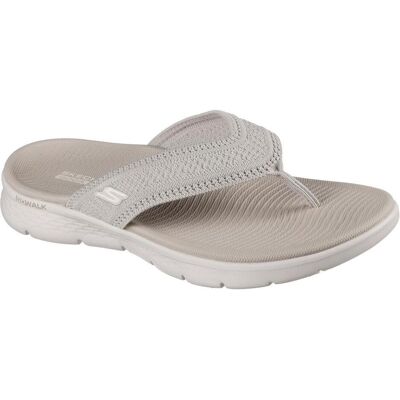 Skechers Damen, Flip-Flops, Go Walk Flex Sandal - Holly, Grau, Beige, (37) Skechers Damen, Flip-Flops, Go Walk Flex Sandal - Holly, Grau, Beige, (37)