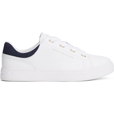 Tommy Hilfiger Damen, Sneakers, Casual Cupsole Sneaker, Weiss, Blau, (40) Tommy Hilfiger Damen, Sneakers, Casual Cupsole Sneaker, Weiss, Blau, (40)