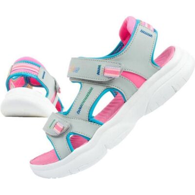 Skechers Mädchen, Sandalen, Jr Sandalen, Grau, Silber, (33.5) Skechers Mädchen, Sandalen, Jr Sandalen, Grau, Silber, (33.5)