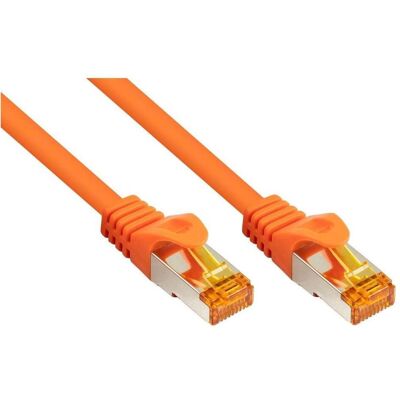 Varia Cat. 7 RJ45 Patchkabel TPE orange 1,5m flexibles Netzwerkkabel (S/FTP, CAT7, 1.50 m), Netzwerkkabel Varia Cat. 7 RJ45 Patchkabel TPE orange 1,5m flexibles Netzwerkkabel (S/FTP, CAT7, 1.50 m), Netzwerkkabel