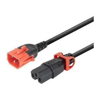 MicroConnect Powercord C14 IEC Lock+ Dual (2 m), Stromkabel, Schwarz MicroConnect Powercord C14 IEC Lock+ Dual (2 m), Stromkabel, Schwarz