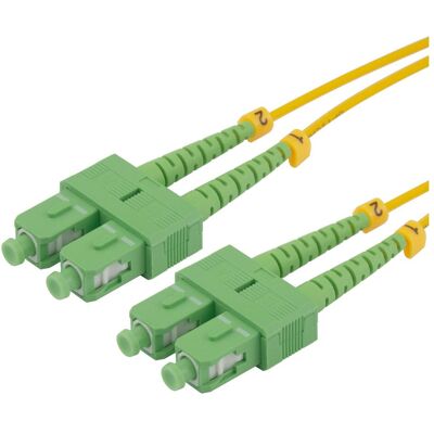 Deltaco OS2 Fiber cable, SC - SC, duplex, APC/APC, 1,0m (1 m), Netzwerkkabel Deltaco OS2 Fiber cable, SC - SC, duplex, APC/APC, 1,0m (1 m), Netzwerkkabel