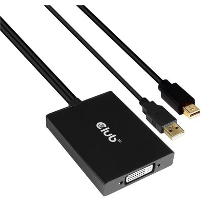 Club 3D CAC-1130 (Mini DP, USB-A, 6.10 cm), Data + Video Adapter, Schwarz Club 3D CAC-1130 (Mini DP, USB-A, 6.10 cm), Data + Video Adapter, Schwarz