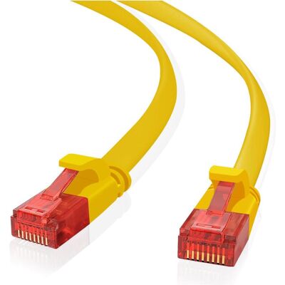Helos ultra slim Patchkabel U/UTP Cat 6 gelb 7,5m (U/UTP, CAT6, 7.50 m), Netzwerkkabel Helos ultra slim Patchkabel U/UTP Cat 6 gelb 7,5m (U/UTP, CAT6, 7.50 m), Netzwerkkabel