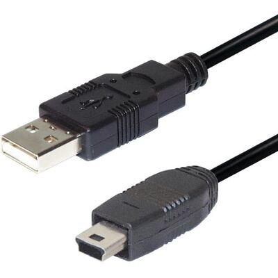 Transmedia Adapterkabel, a) von 1x USB-A Stecker, b) auf 1x USB-A Mini-Stecker, 1 Meter, 5- polig beschaltet (1 m), USB Kabel Transmedia Adapterkabel, a) von 1x USB-A Stecker, b) auf 1x USB-A Mini-Stecker, 1 Meter, 5- polig beschaltet (1 m), USB Kabel