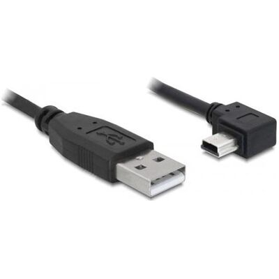 DeLock USB 2.0 Anschlusskabel Stecker A an Stecker Mini 5-pin gewinkelt, schwarz, 1m, (82681) (8268 (1 m, USB 2.0), USB Kabel DeLock USB 2.0 Anschlusskabel Stecker A an Stecker Mini 5-pin gewinkelt, schwarz, 1m, (82681) (8268 (1 m, USB 2.0), USB Kabel