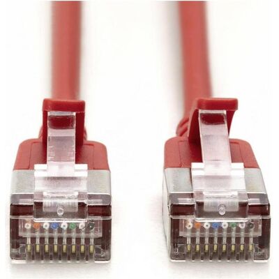 Digitus CAT 6A F-FTP Slim Patchkabel, Kupfer, LSZH AWG 32/7, Länge 5 m, Rot, 10 Stk. (F/FTP, CAT6a, 5 m), Netzwerkkabel Digitus CAT 6A F-FTP Slim Patchkabel, Kupfer, LSZH AWG 32/7, Länge 5 m, Rot, 10 Stk. (F/FTP, CAT6a, 5 m), Netzwerkkabel