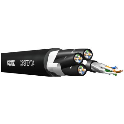 Klotz C7SFEY04 100 m (S/FTP, CAT6a, 100 m), Netzwerkkabel Klotz C7SFEY04 100 m (S/FTP, CAT6a, 100 m), Netzwerkkabel