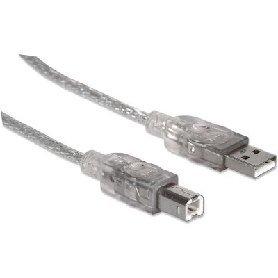 Manhattan Hi-Speed USB 2.0 Anschlusskabel, 1x USB A - 1x USB B (1.80 m, USB 2.0), USB Kabel Manhattan Hi-Speed USB 2.0 Anschlusskabel, 1x USB A - 1x USB B (1.80 m, USB 2.0), USB Kabel