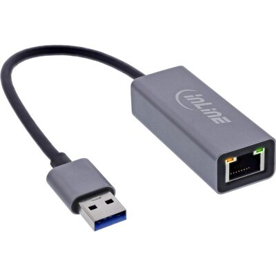 InLine USB 3.2 Netzwerkadapter Kabel (USB 3.2, RJ45 (1x)), Netzwerkadapter, Grau InLine USB 3.2 Netzwerkadapter Kabel (USB 3.2, RJ45 (1x)), Netzwerkadapter, Grau