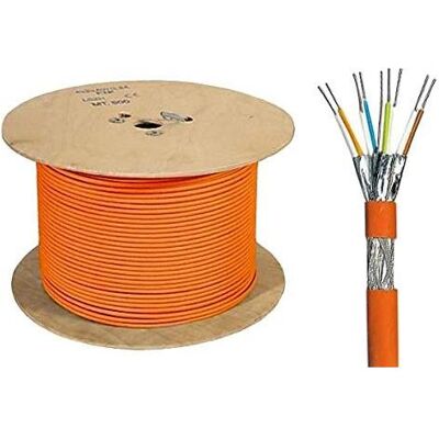 Dinic Cat.7 Netzwerk-Installationskabel, PiMF, 500m 100Ohm, 10GB, AWG 23, 1000 MHz, FRNC-B, orange (PiMF, CAT7, 500 m), Netzwerkkabel Dinic Cat.7 Netzwerk-Installationskabel, PiMF, 500m 100Ohm, 10GB, AWG 23, 1000 MHz, FRNC-B, orange (PiMF, CAT7, 500 m), Netzwerkkabel